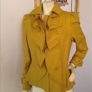 INC Ruffle Zip Jacket